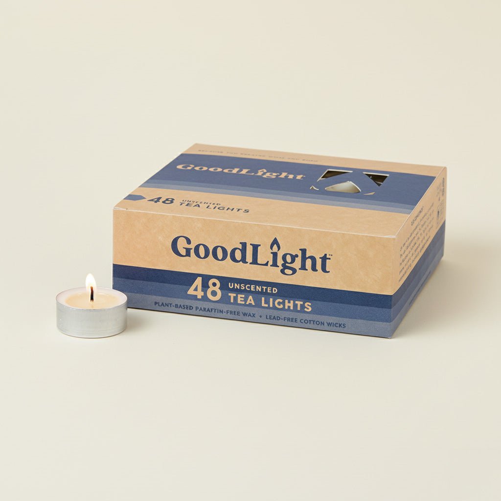 192 Hours of Paraffin - Free, Eco - Friendly Tea Lights | 48 - pack