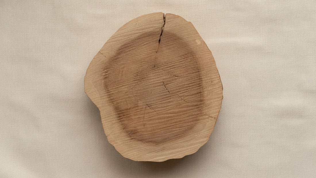 Natural sandalwood heartwood block showcasing the rich grain and texture of sustainably harvested Santalum album.