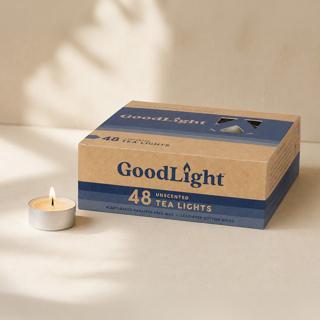 192 Hours of Paraffin-Free, Eco-Friendly Tea Lights | 48-pack