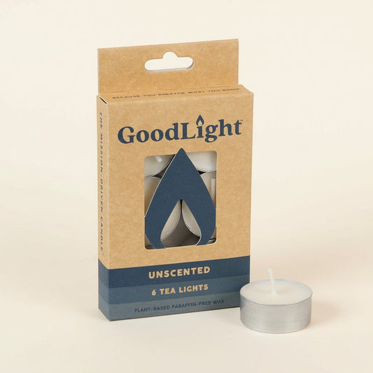 24 Hours of Paraffin - Free, Eco - Friendly Tea Lights | 6 - pack