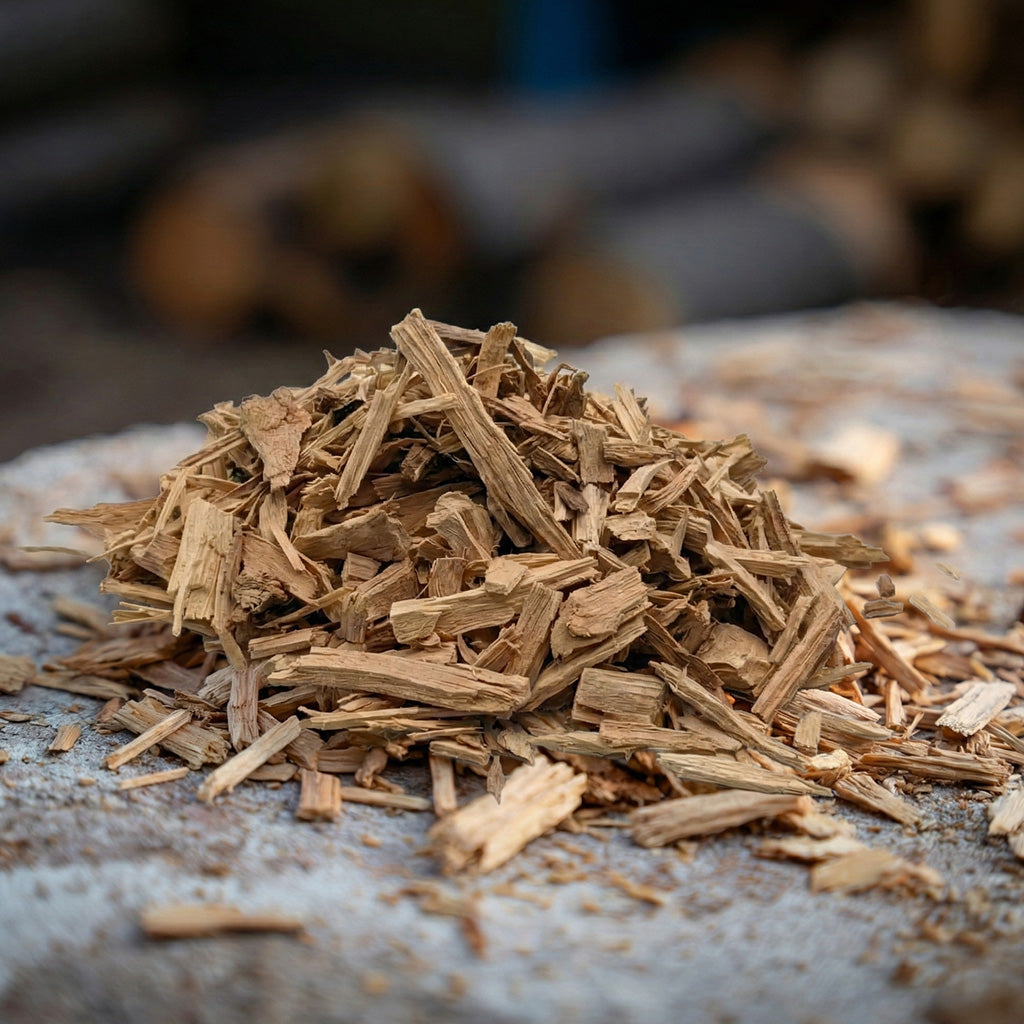 Cedarwood heartwood chips used in Soul Space botanical incense
