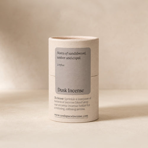 Dusk botanical incense with sandalwood, amber, and copal
