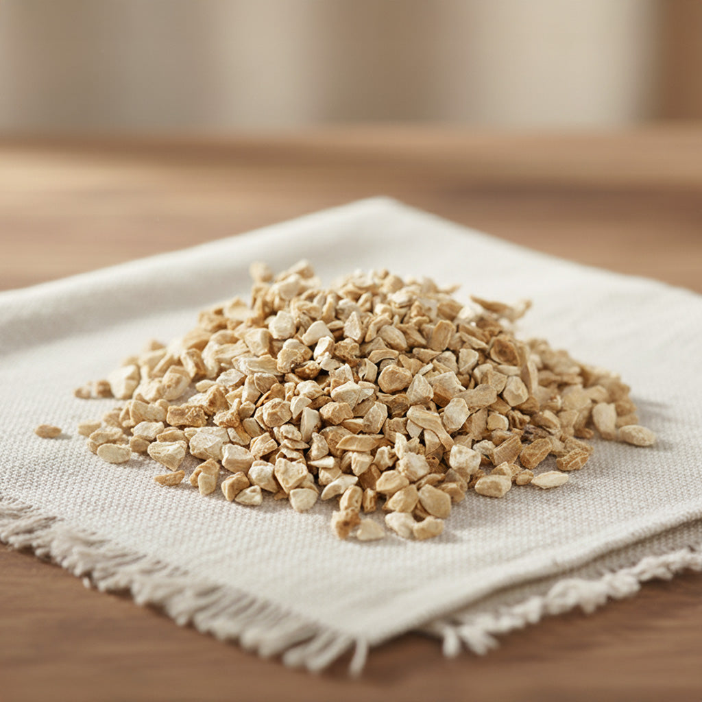 Dried orris root used in Soul Space botanical incense