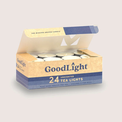 Paraffin-Free, Eco-Friendly Tea Lights | 24-pack